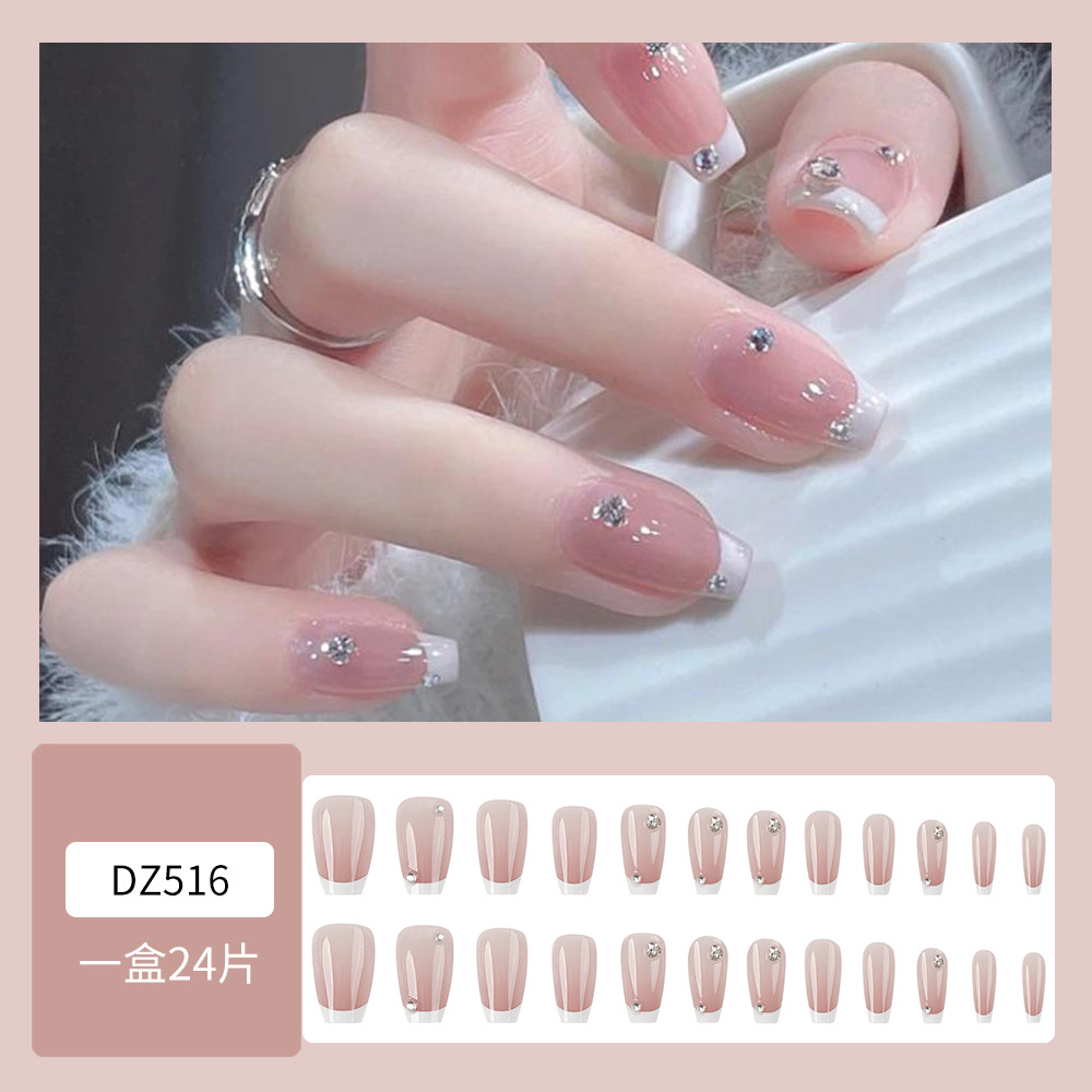 Perla usable avanzada nail art pieza de uñas desmontable arco falso parche de uñas hecho a mano desgaste de uñas al por mayor