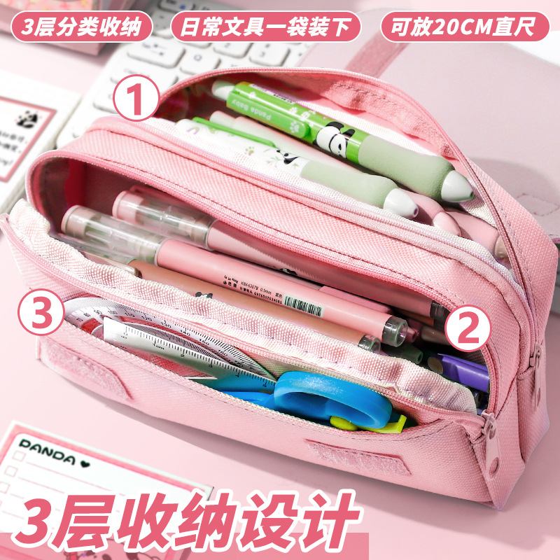 Bolsas de lápiz descomprimidas de gran capacidad de alta calidad caja de papelería adorable caja de lápiz para niños niñas estudiantes de secundaria primaria niñas