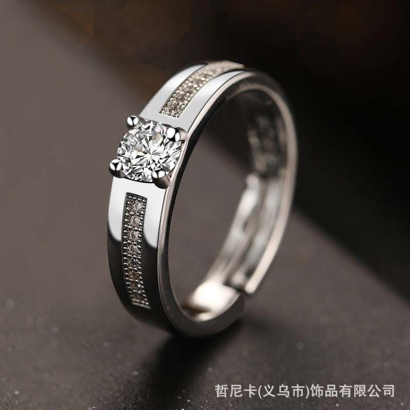 New Fashionable Men's Ring, Classic, Simple, Handsome and Cool Wedding Ring, Couple Ring, Wedding Diamond Ring, Props, Wedding Dress