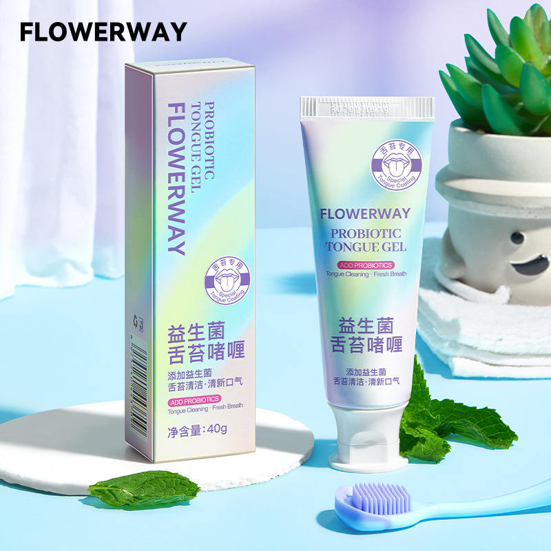 FLOWERWAY Gel probiótico para la lengua, Gel limpiador para la lengua, Gel limpiador para la lengua, desodorante, fabricante de aliento fresco image 7