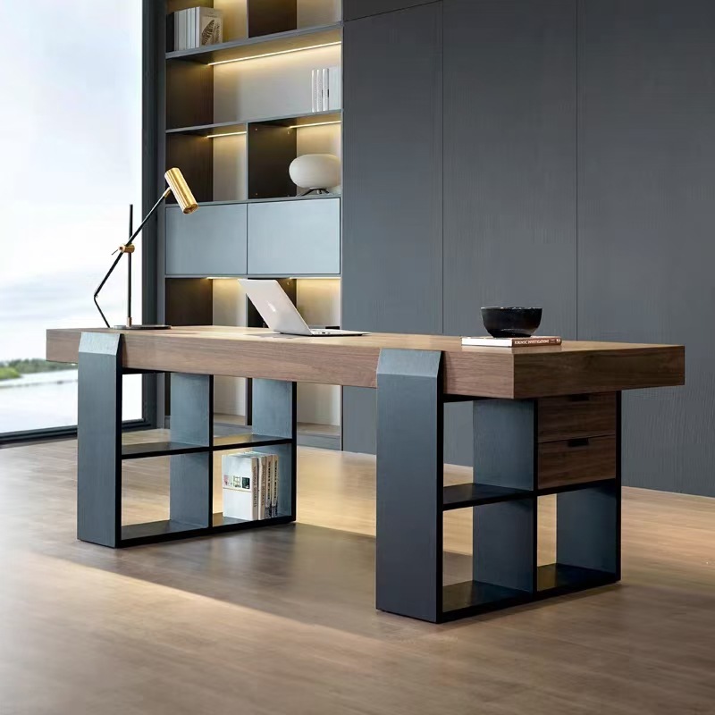 New Italian Style Minimalist Designer Desk Office Large Desk Home Study Modern Desktop Writing Desk