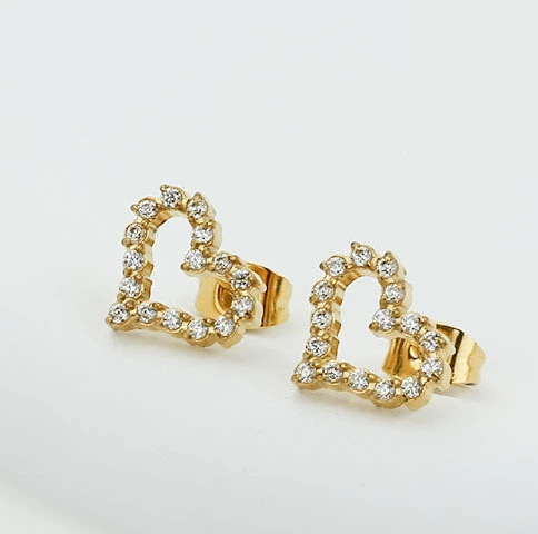 Heart-shaped earrings E0042