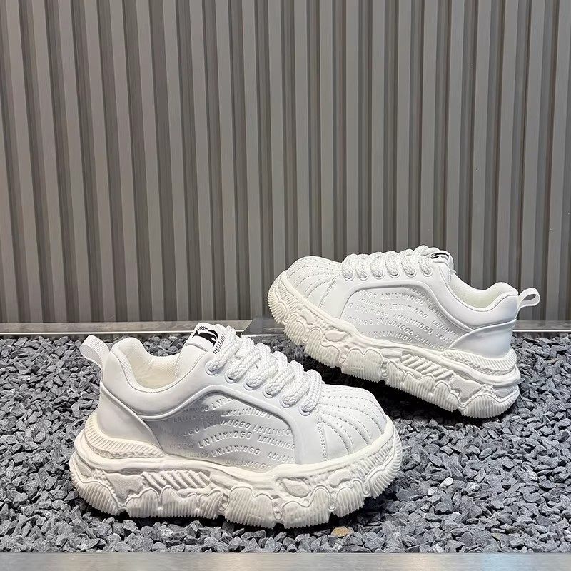 Authentic Men's Shoes 2026 Spring New Versatile Low-Top Dad Shoes Height-Increasing 5cm Korean Style Lace-Up Casual Shoes Trendy Authentic Men's Shoes 2026 Spring New Versatile Low-Top Dad Shoes Height-Increasing 5cm Korean Style Lace-Up Casual Shoes Trendy