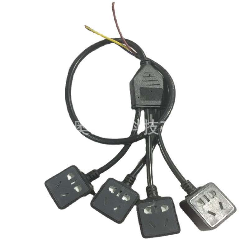 多功能八爪鱼电源线 国标 美式 欧洲 英规 1分4公母插座延长线