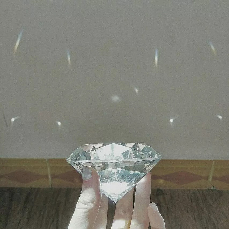 diamond transparent glass decorations for home use