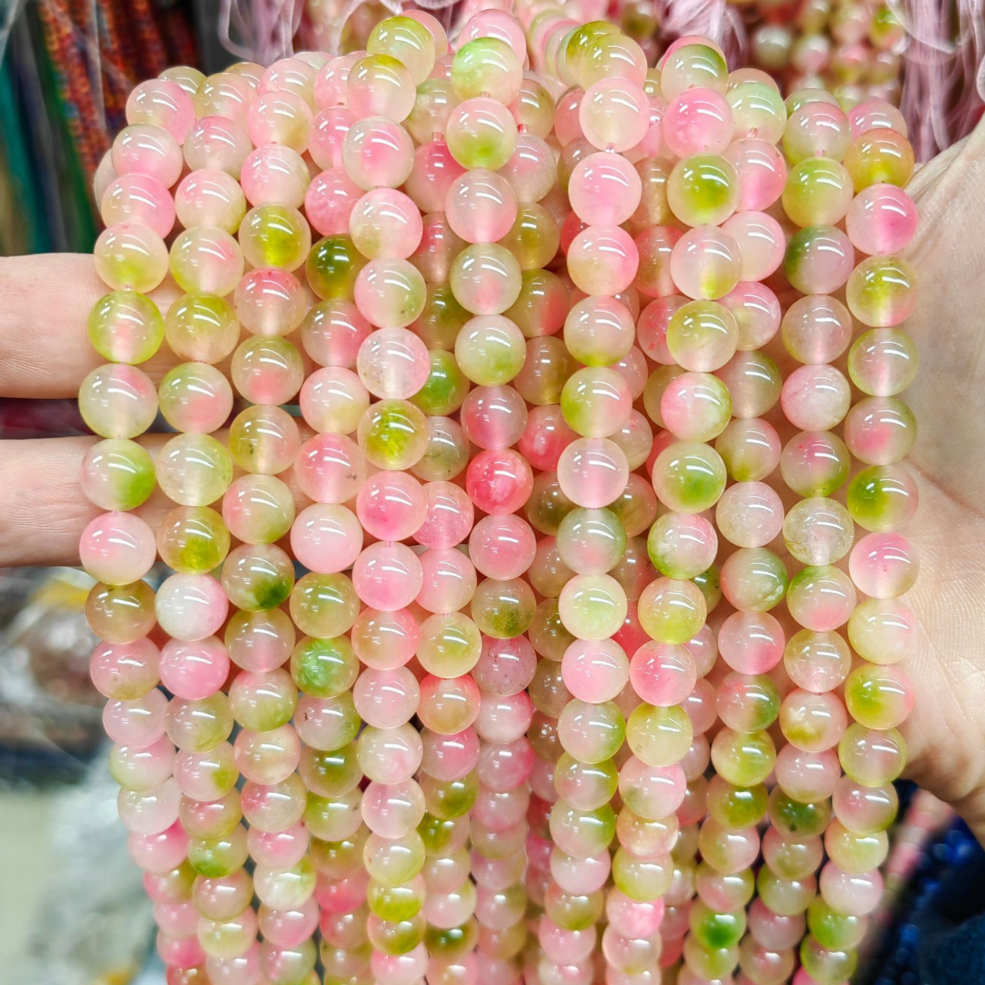 Natural de alta calidad Calcedonia color multi-color cuentas redondas cuentas sueltas productos semiacabados DIY Calcedonia natural accesorios de la joyería image 28