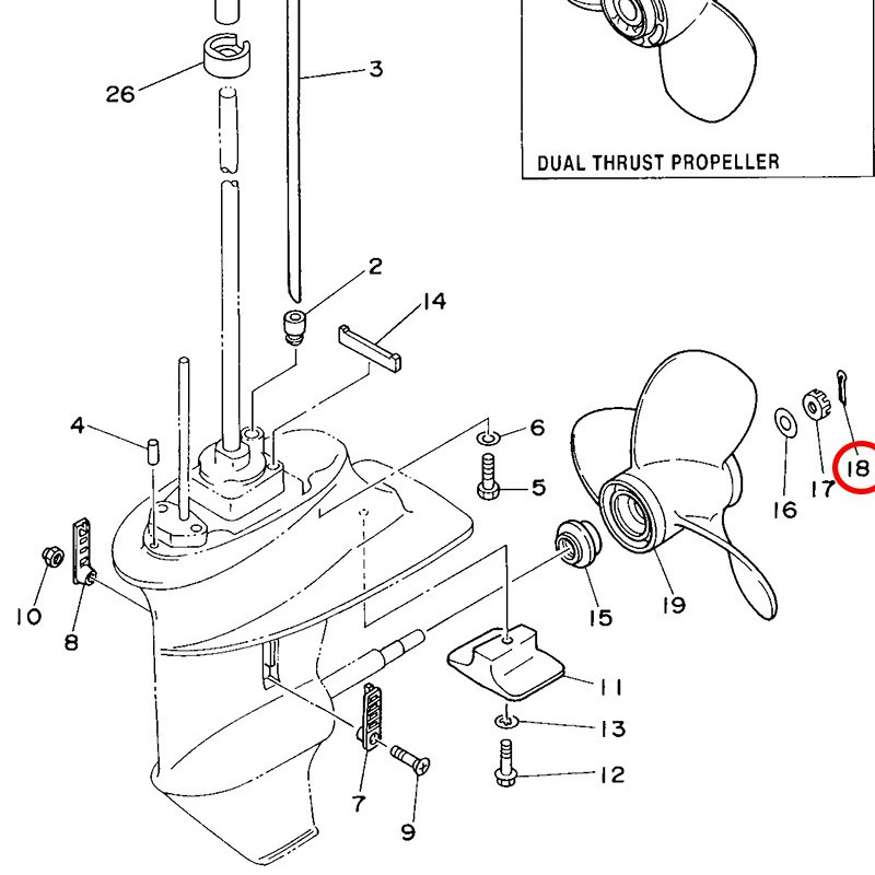 18) Zhai Mo DEMONS подвесная резиновая лодка, открывающий штифт для штурмовой лодки 91490-30020