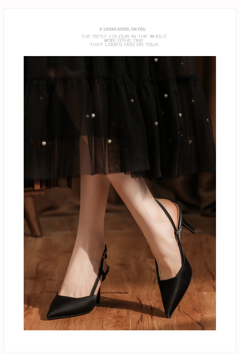 7755D Front Wrap Back Open Sandals Thin Heel High Heels Commuting Versatile Style High-end Professional Women's Shoes_voghion.com