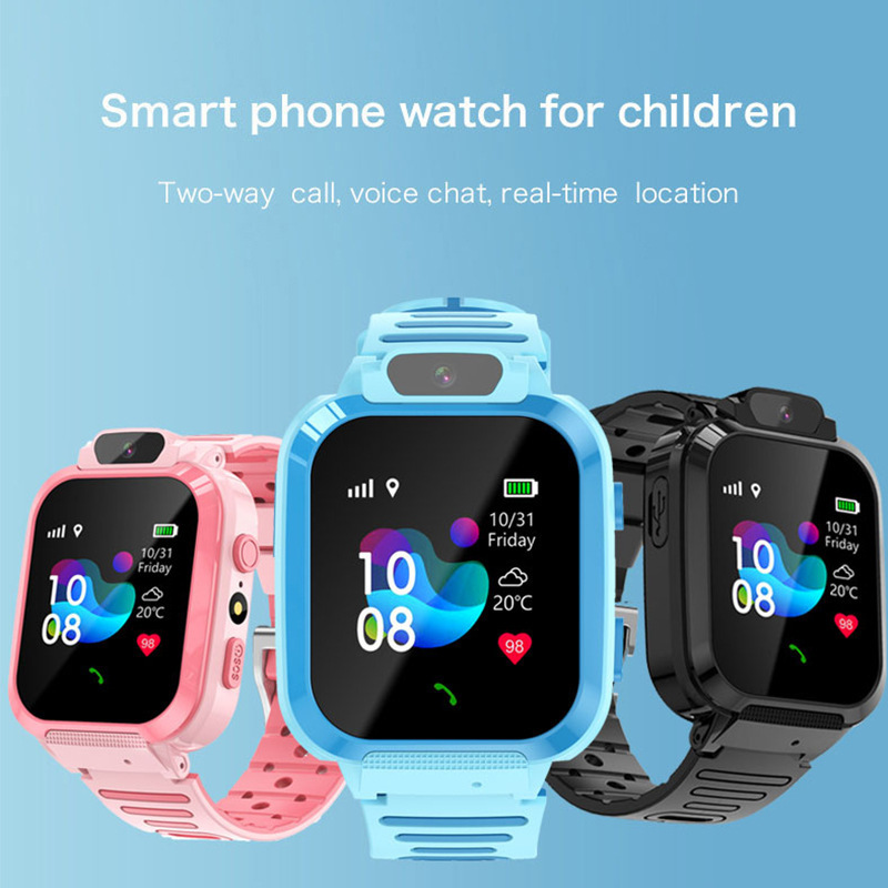 Foreign trade cross-border children's smart phone watch waterproof Q12 English multi-language gps positioning factory batch