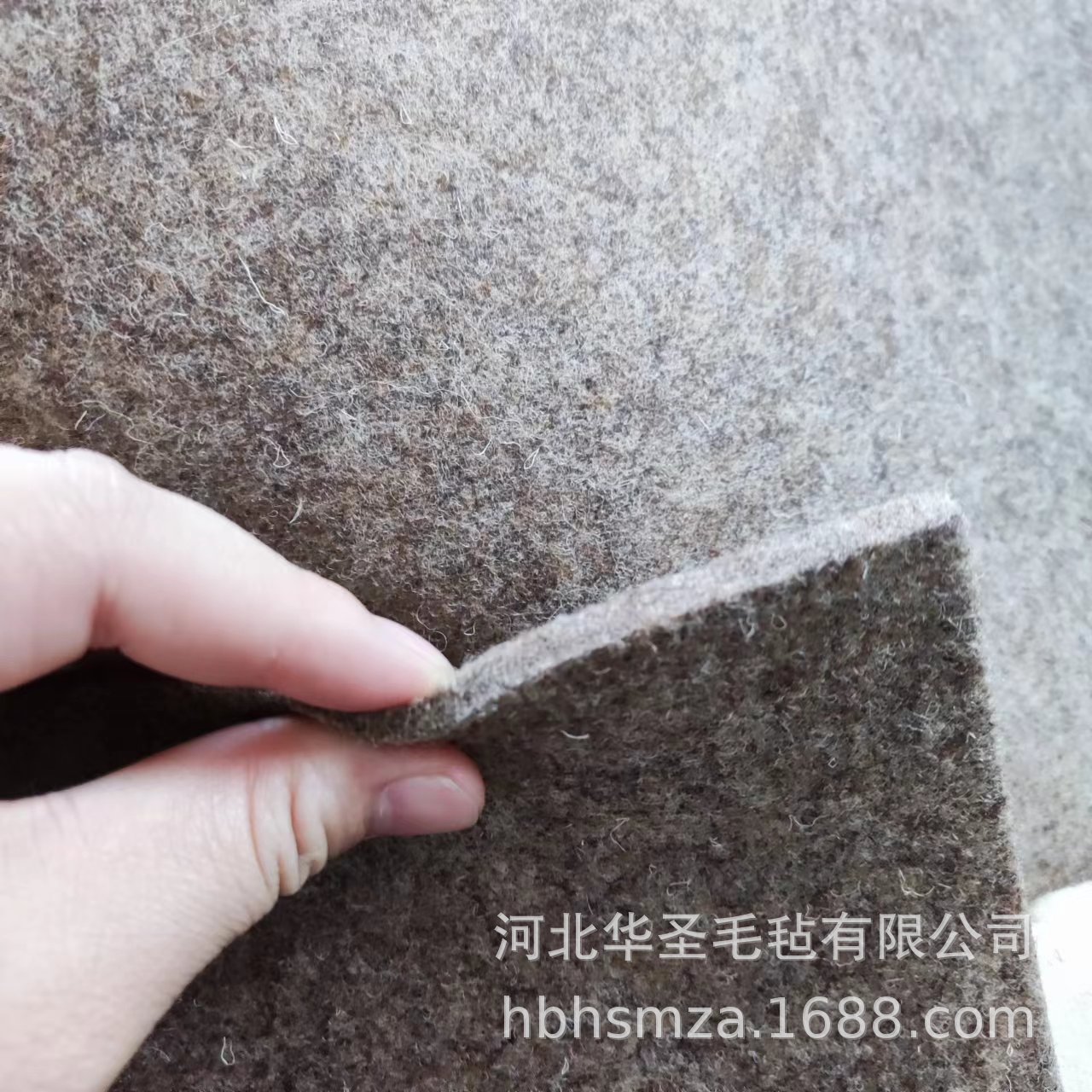 4-5mm brown gray wool felt for shoes