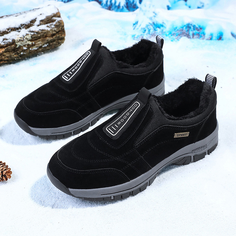 Primavera y otoño nuevos deportes de ocio al aire libre viejos zapatos de caminar para hombres de escalada de montaña de tamaño grande con terciopelo calentamiento de moda zapatos transfronterizos image 3