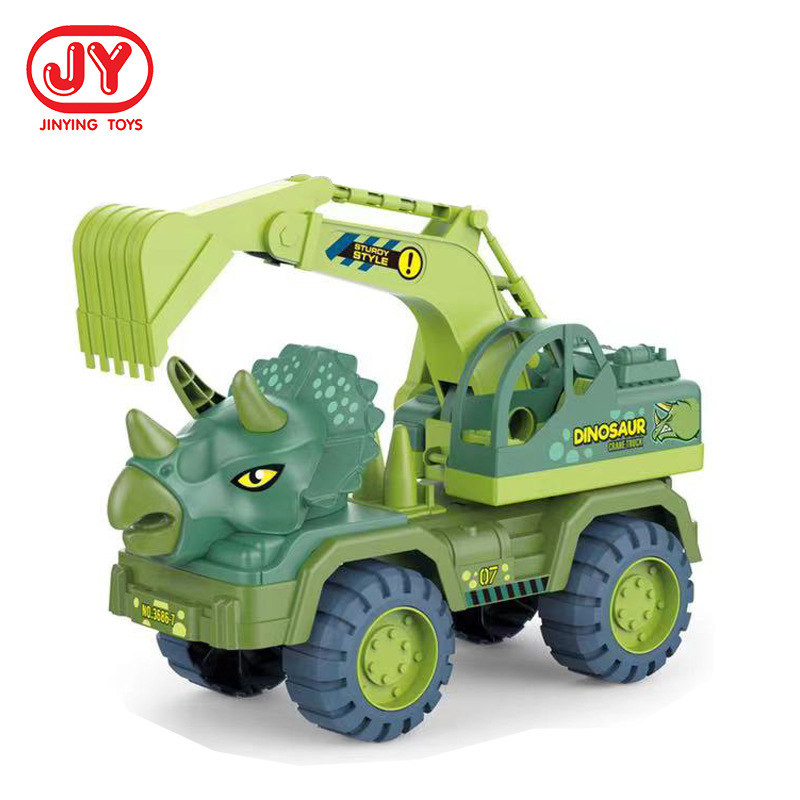 Modelo de dinosaurio de simulación vehículo de ingeniería deslizante para niños vehículo de ingeniería de playa coche de juguete para niños y niñas juguete interactivo