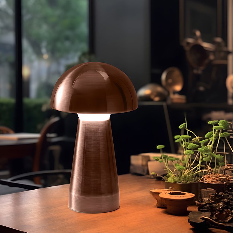 Lámpara de escritorio táctil transfronteriza moderna lujosa lámpara de hongos decoración de atmósfera lámpara de cabezal de cama luces nocturnas de alto nivel al por mayor