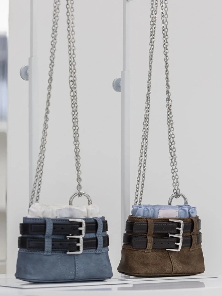 Cintura con fibbia di design coreano di nicchia, piccola catena, tracolla MINI, borsa per cellulare, nuovo modello_voghion.com