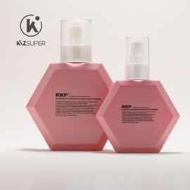 异形六边形粉色300ml塑料瓶护发精油150ml护肤品卸妆油洗发水瓶