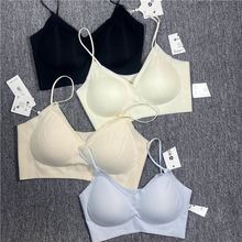 草家原厂-凉感无痕内衣大胸显小聚拢薄款透气固定杯舒适工厂尾单