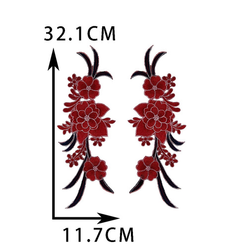 Three-dimensional water-soluble polyester embroidery colorful embroidery thread blank floral DIY sewing decoration matching clothing accessories