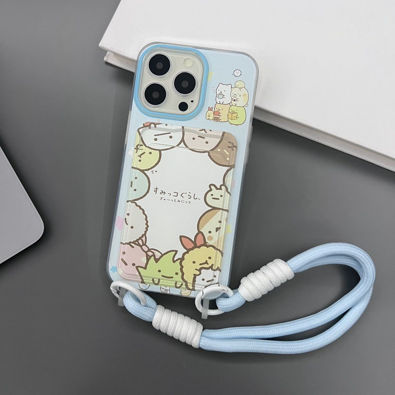 Probe Bio Card Holder Suitable for Apple 16Promax Mobile Phone Case with Lanyard 13 14 Soft Shell 15Pro All-Inclusive