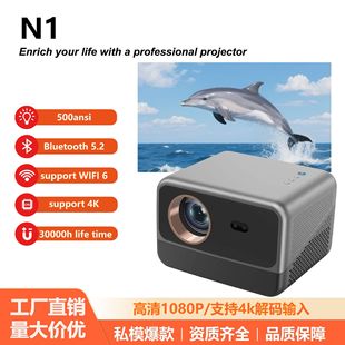 Foreign Trade Edition Cross-border Android Projector Bluetooth 5G Dual Frequency WIFI HD 1080P Projector Office Home LE