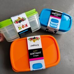 蓋付き冷蔵庫収納ケース3点セットキッチンフルーツケース長方形アマゾンクロスボーダープラスチック保冷ケース