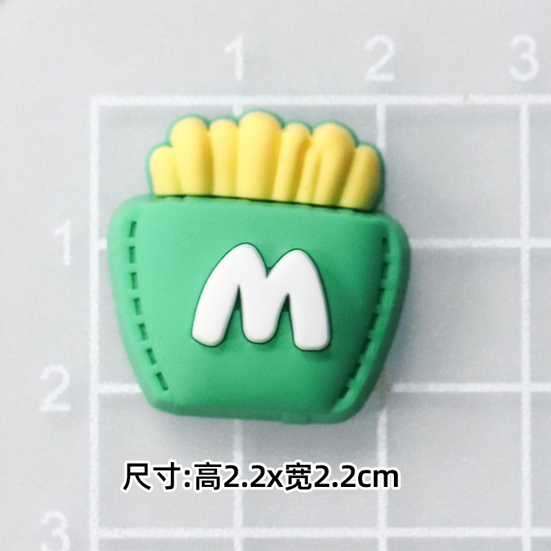 부드러운 접착제 녹색 m 감자 튀김 [2.2*2.2cm 작은]]