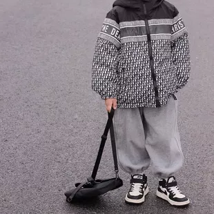Children's winter down jacket for boys with down, western style
