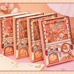 卡皮巴拉扭蛋机关本彩页笔记本书写顺滑可爱创意趣味卡通本子批发