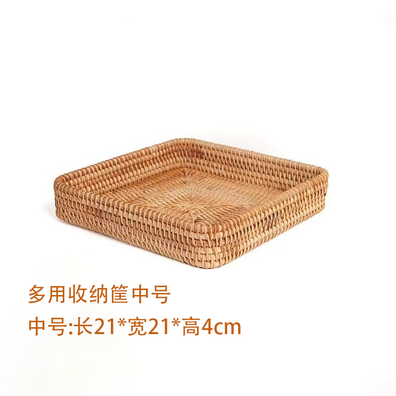 Cesta de almacenamiento de bambú de bambú de Vietnam pan japonés pan pan al vapor canasta de sala de estar canasta de frutas hecha a mano Wang Jin