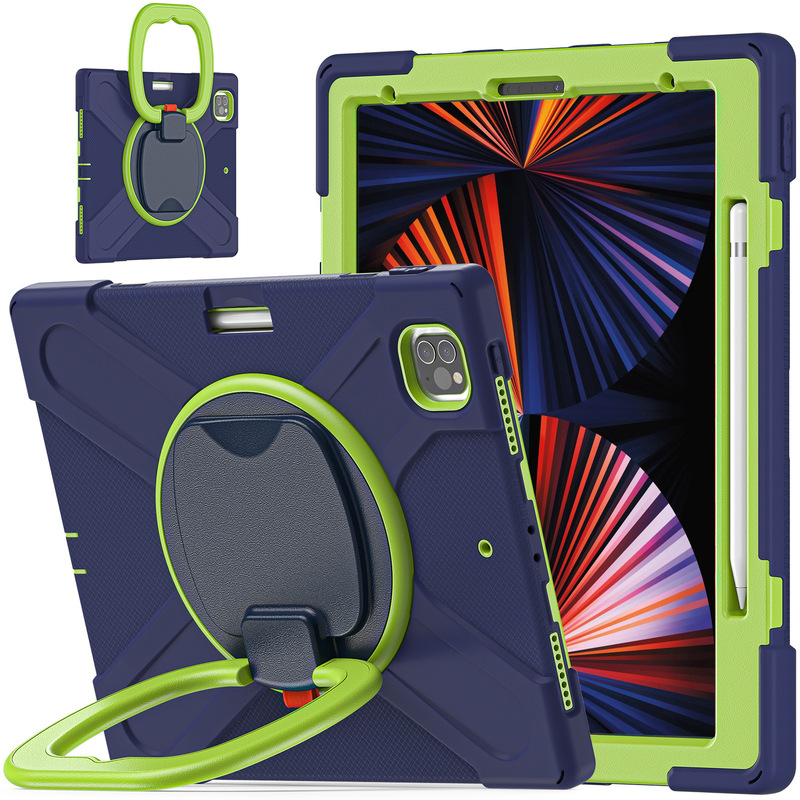 2021 iPad Pro Tablet Protective Case 360 ° Portable Stand Three-in-One iPad 12.9 Protective Case 2021 iPad Pro Tablet Protective Case 360 ° Portable Stand Three-in-One iPad 12.9 Protective Case