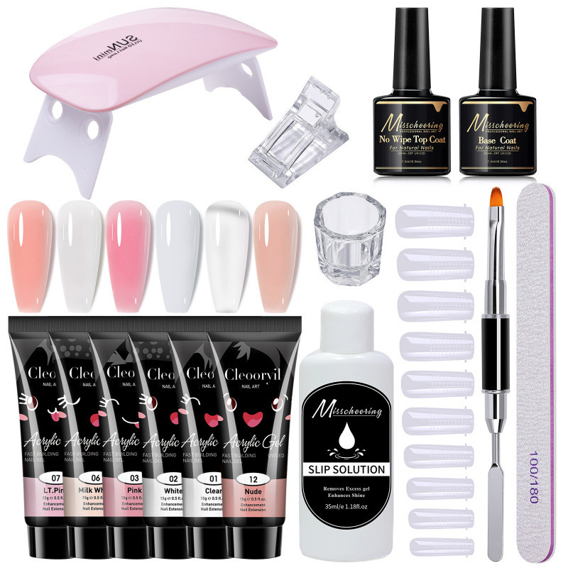 Nail Art 15ml Nail Extension Gel 15-Piece Set Nail Mold Brush Nail Art Crystal Extension Gel Set Crystal Gel Nail Art 15ml Nail Extension Gel 15-Piece Set Nail Mold Brush Nail Art Crystal Extension Gel Set Crystal Gel