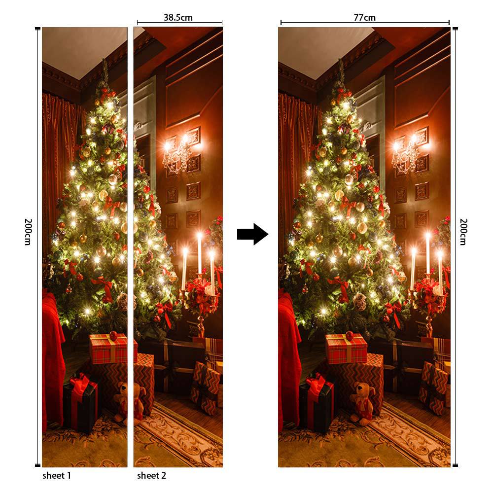 Pegatinas para puertas 3D respetuosas con el medio ambiente, autoadhesivos, fabricantes de origen al por mayor, patrones populares transfronterizos de alta definición, adhesivos para puertas impermeables, a prueba de aceite y antiincrustantes