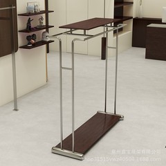 服装店专用中岛货架女装店双杠落地衣架不锈钢服装架中间展示架子