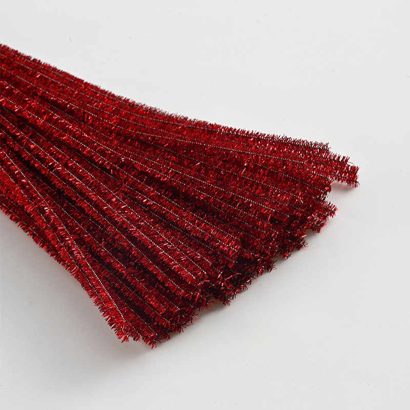 Mayorista 8mm ultra-denso de lana hecha a mano para niños diy puzzle juguete material de ramo paquete de color macarón barra de torsión