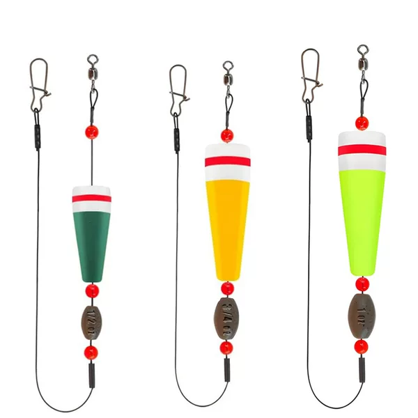 Cross-Border Hot Selling Thickened Fishing Floats for Sea Fishing with Weighted Bouncing Cork Fishing Rigs Floating Fishing Popping Corks