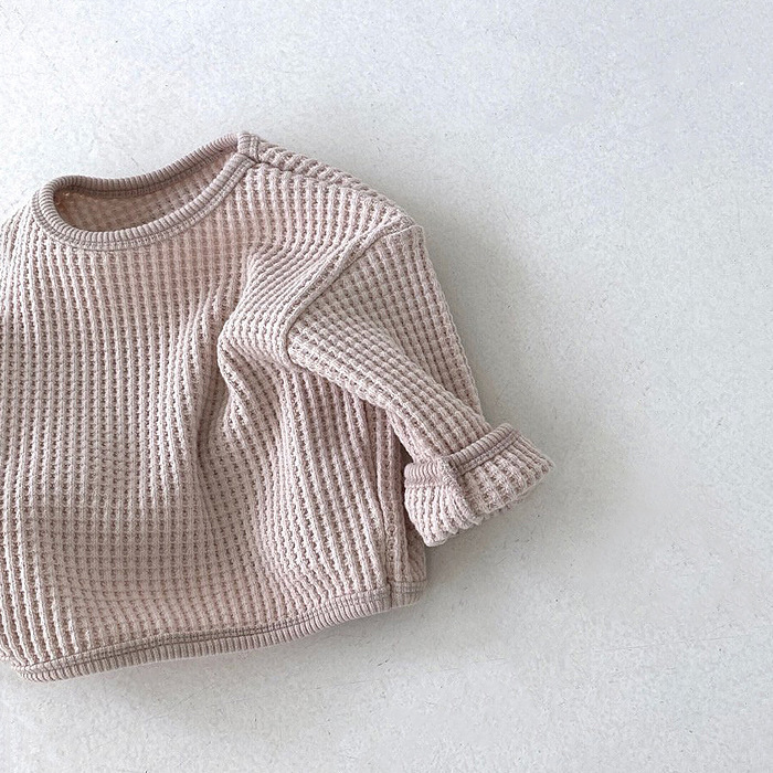 Suéter para niños bebé superior estilo coreano ropa para niños Otoño e Invierno Jersey camisa de fondo bebé suéter otoño camiseta image 8