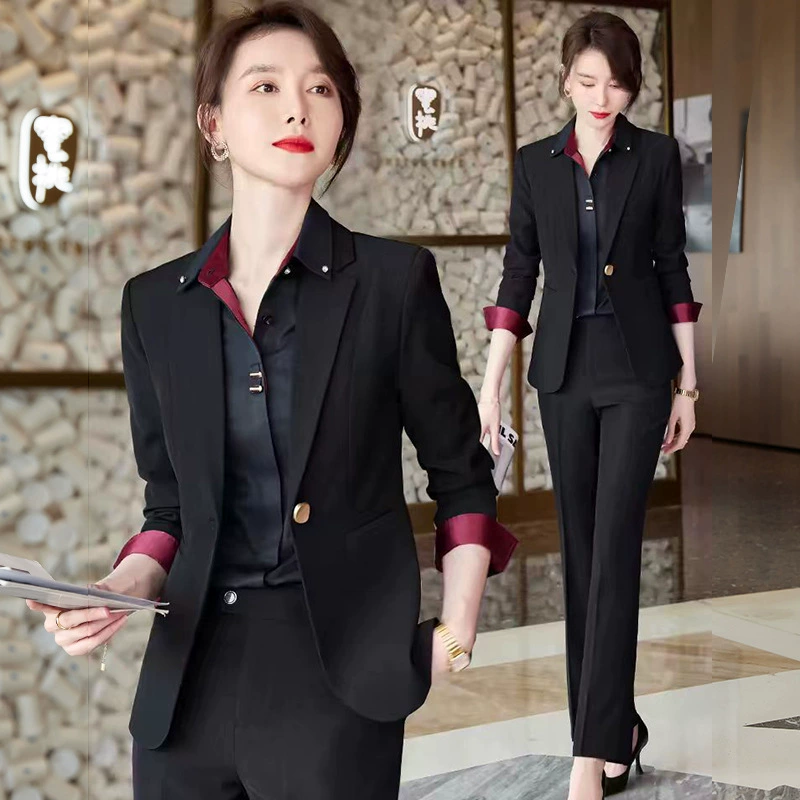 Seven Valley Niang Деловая одежда женский модный костюм деловой костюм для пожилых оптом весенне-осенний темперамент рабочая одежда пригородный костюм
