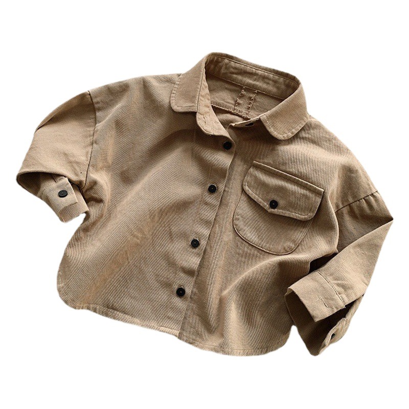 Camisa para niños otoño nuevos niños estilo coreano retro todo partido estilo occidental camisa niñas bebé japonés abrigo de algodón