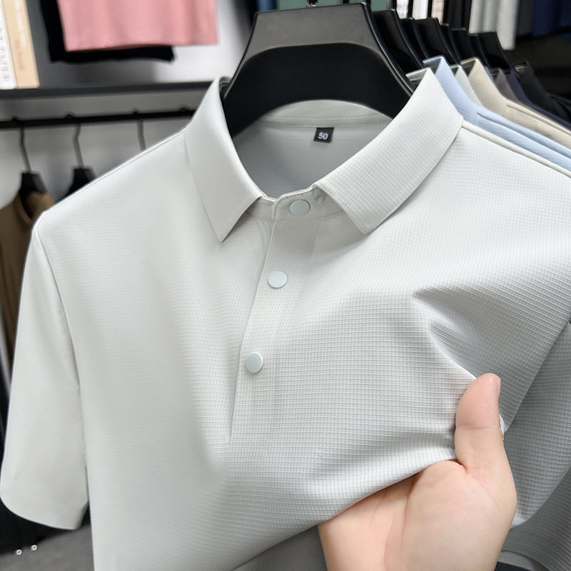 7A Anti-bacterial Summer New Short-sleeved T-shirt Refined Prid Men's All-in-the-Mark Refreshing Breathable Polo Shirt Top