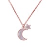 Universal necklace, advanced design pendant, silver 925 sample, diamond encrusted, high-quality style, light luxury style