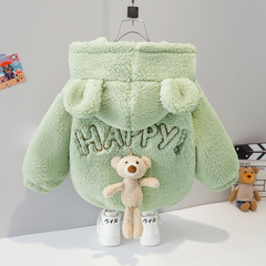 Boys' Warm Winter Thick Coat for Children with Hooded and Fleece-lined Girls' Winter Outfit New Cotton Padded Jacket Dropshipping