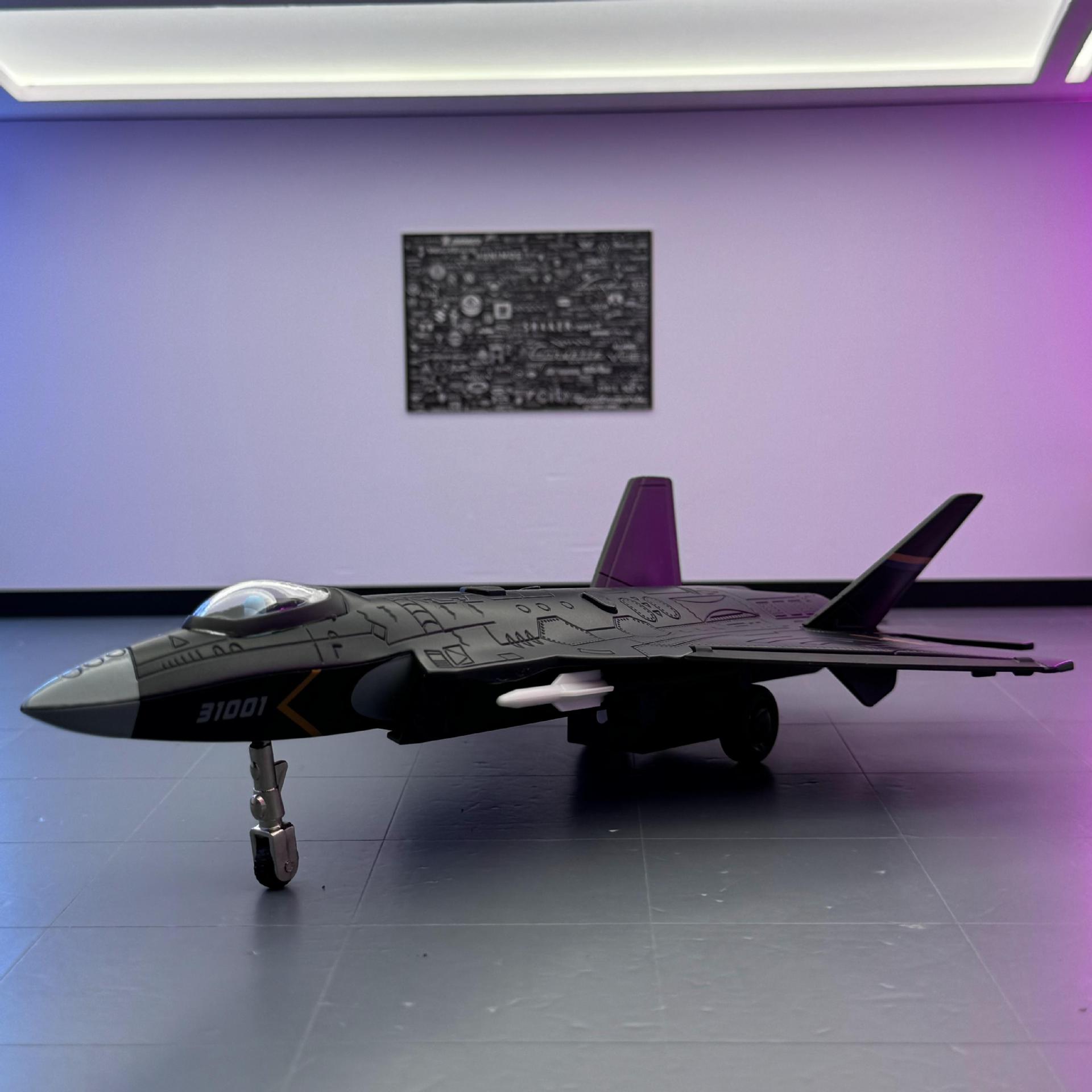 Chezhi Alloy Fighter 1:68 J-31 modelo de avión militar furtivo