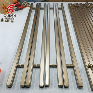 不锈钢拉手实木玻璃门把手欧肯工厂定制简约别墅小区入户大门拉手