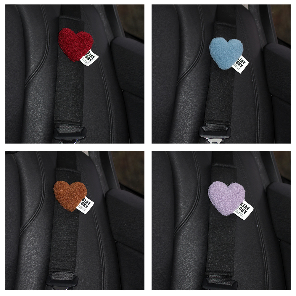 [Shoulder pad] Car seat belt shoulder pad protective cover children's anti-wire love decorative safety belt ice silk breathable