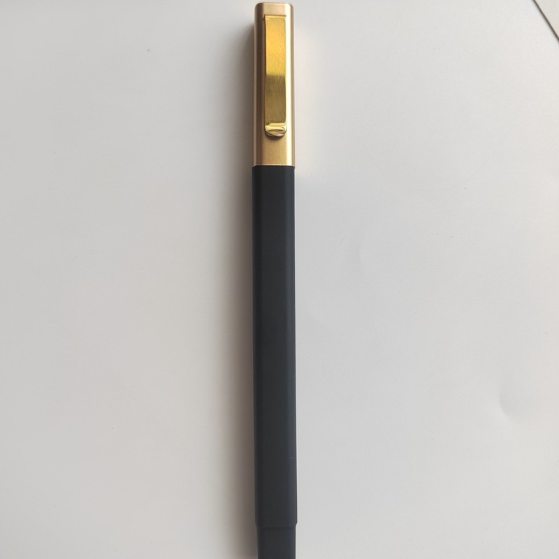 厂家直供喷胶四方插套笔金色挂钩圆珠笔酒店礼品方型笔可印刷logo|undefined