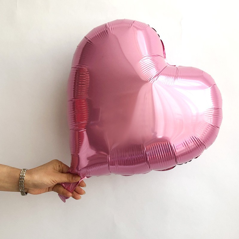 Transfronterizo de 18 pulgadas amor luz versión color sólido oro plata fiesta de cumpleaños decoración papel de aluminio globo de aluminio al por mayor