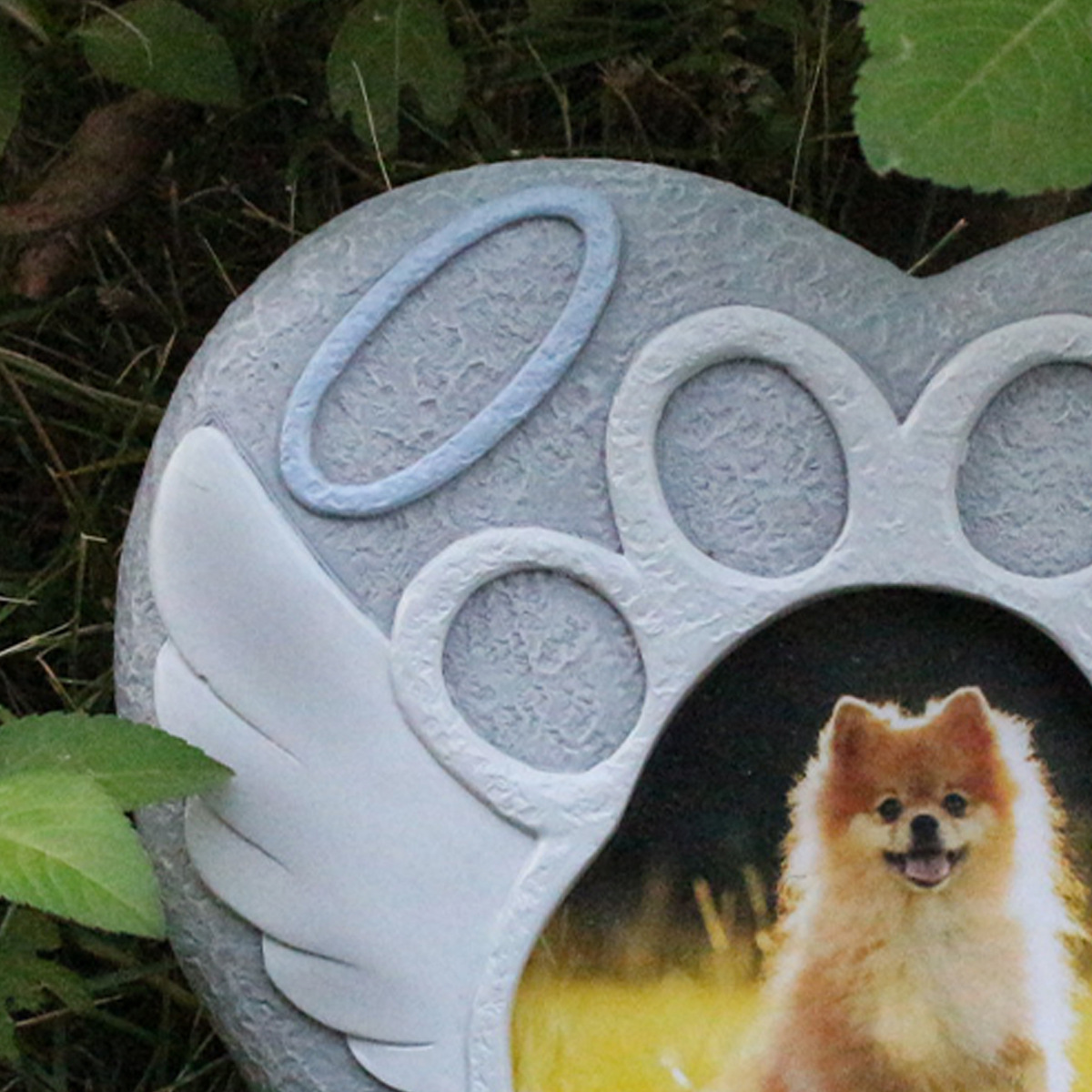 Pet Memorial Stone for Dog or Cat Sympathy Gift Outdoor Display Graveyard Mark Dog Heart Shape Outdoor Tombstone
