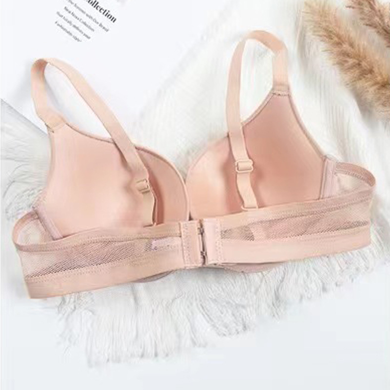 Fábrica de Shantou punto japonés ropa interior ligera y delgada no rastro de malla respirable para mujeres sujetador de verano