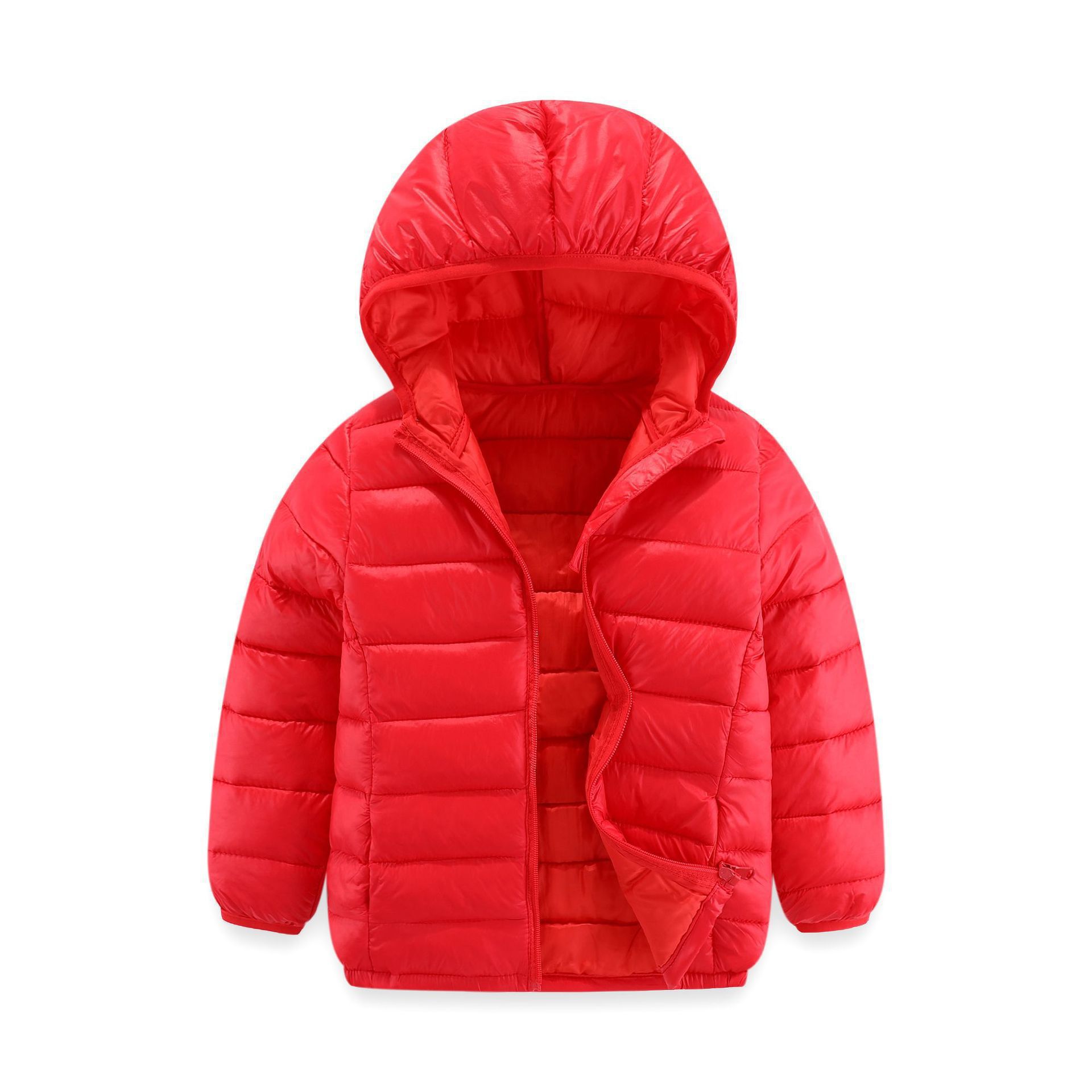 Ropa de algodón para niños 2025, chaquetas de algodón, abrigos de algodón para niños y niñas, chaquetas ligeras con capucha al por mayor