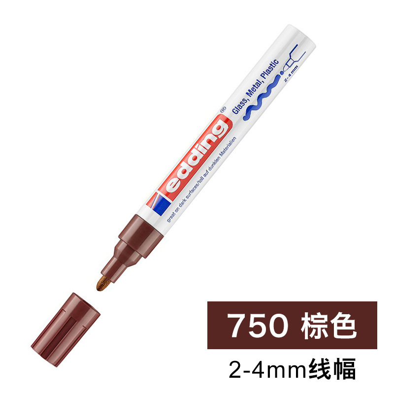 ドイツ艾迪edding750ペンキペンアルコール防止自動車塗装ペン工業マーカー防水色落ちしない|undefined