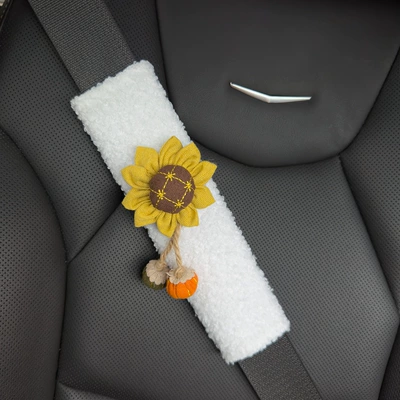 Wool Sunflower Decoration – Seat belt shoulder pad - sunflower-25cm